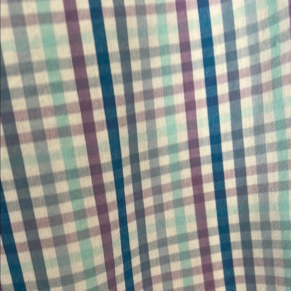 Vineyard Vines Boys L (18) Blue and White Plaid Button-Down Shirt - Picture 7 of 8